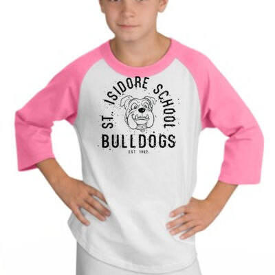 YOUTH - 3/4 RAGLAN SLEEVE TSHIRT - (DST-N-BK) Thumbnail